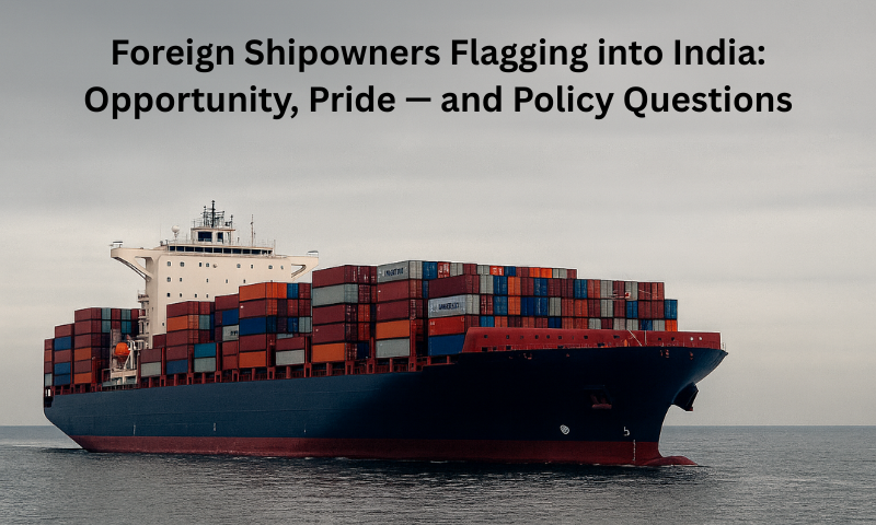 Foreign Shipowners Flagging into India: Opportunity, Pride — and Policy Questions